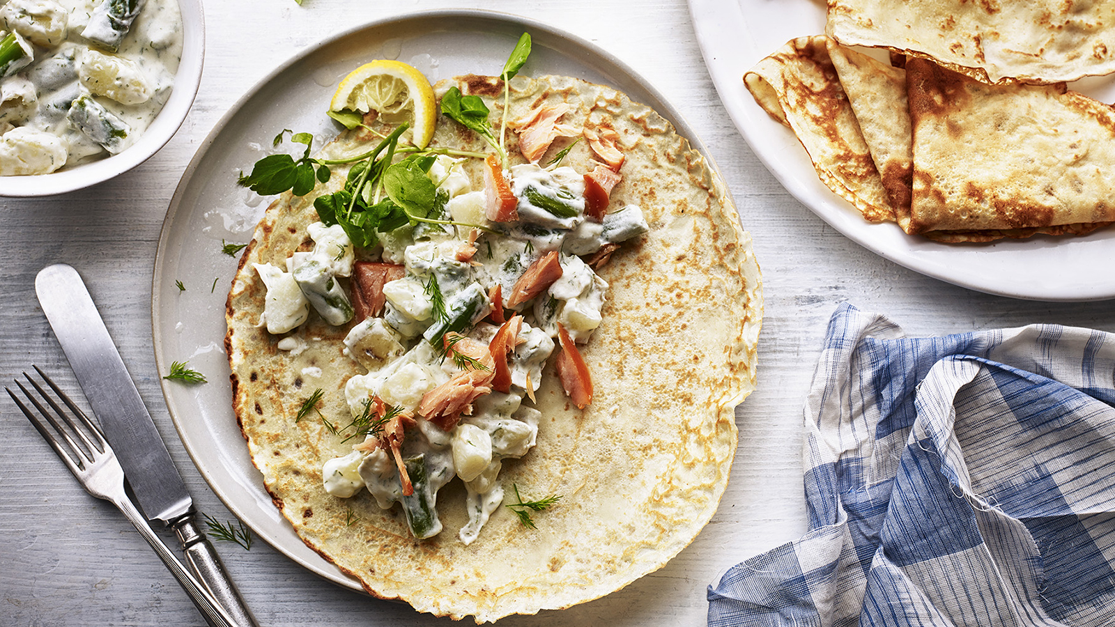 Danish Potato Pancakes with Asparagus - K&K Produce